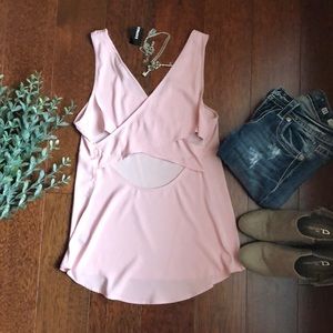 NWT Light pink Express sleeveless blouse